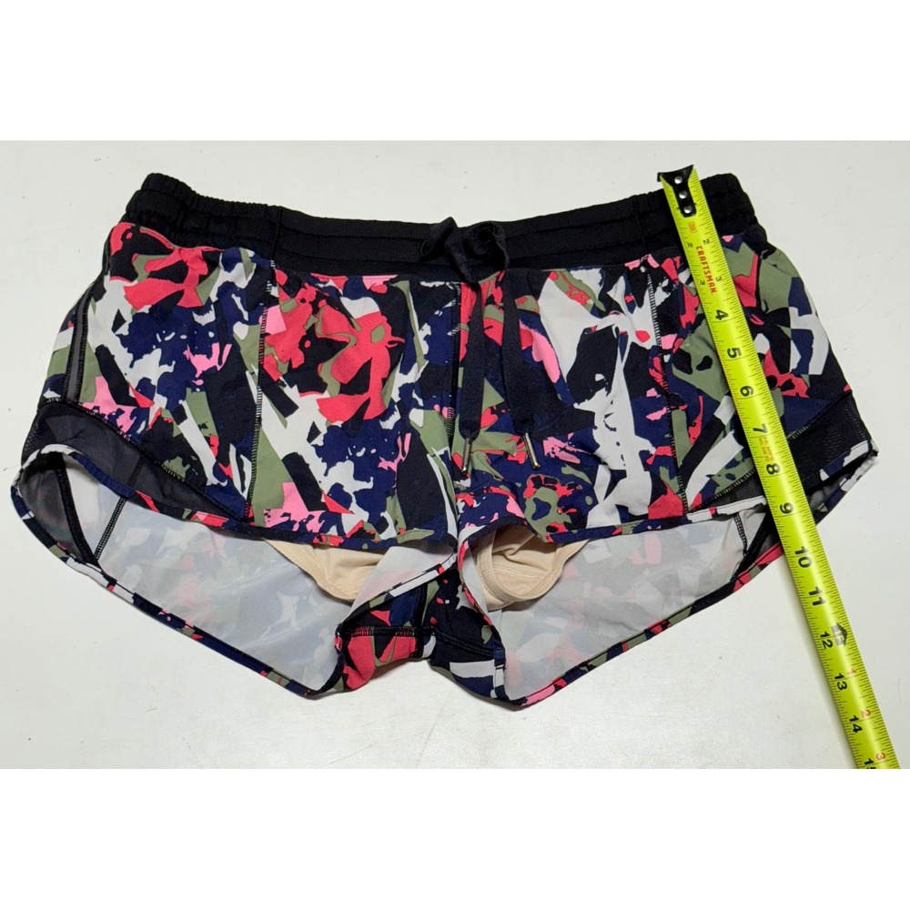 Lululemon Womens Size 8 Multicolor Athletic Booty Shorts Pop Cut Boom Juice